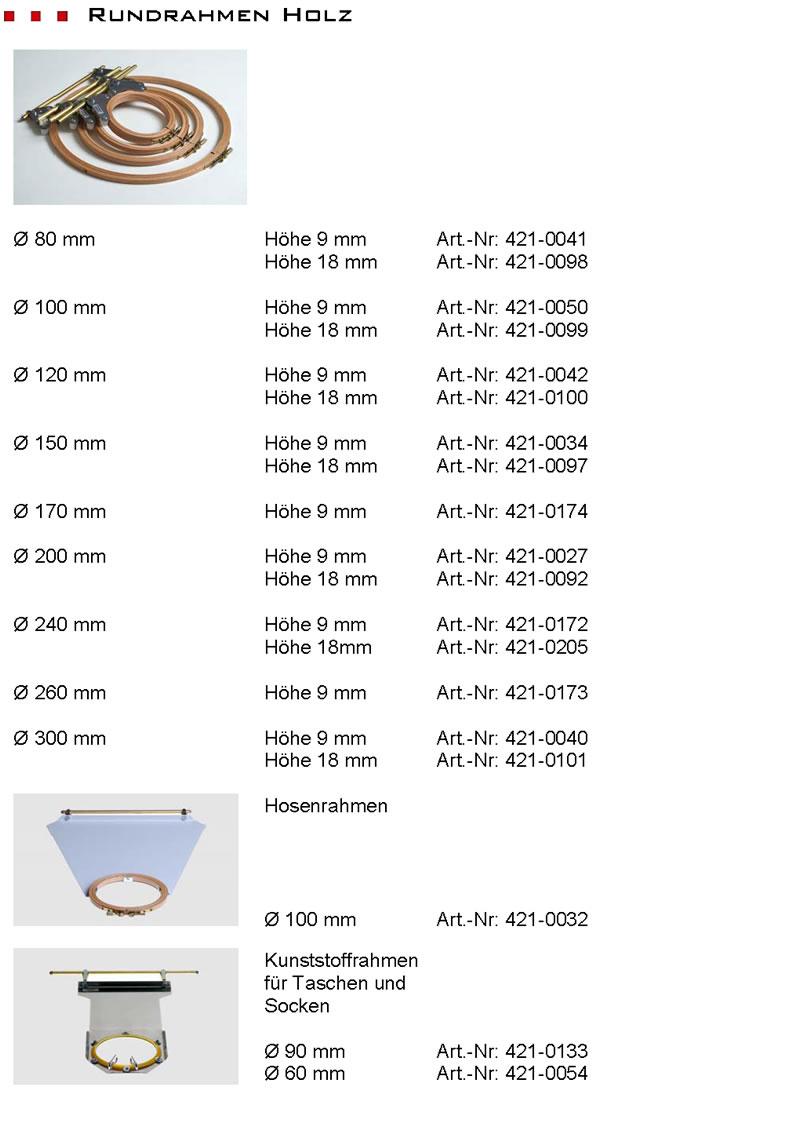 Rundrahmen fr Fortron Stickmaschine