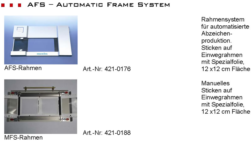 Spezialrahmen fr Fortron Stickmaschine